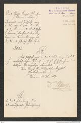 k.k. naturhistorisches Hofmuseum, Intendanzakten 1885-1896 (Hauer), Aktenzahl Z.328.a/1890, Seite 1